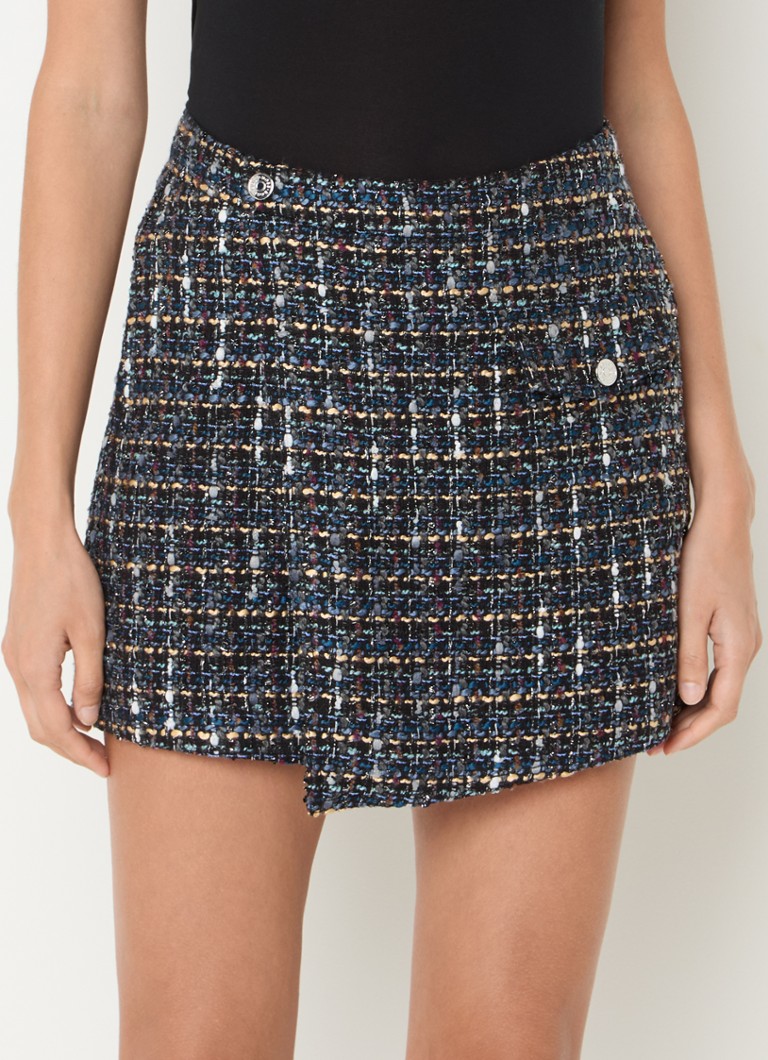 Calças mini culottes HUGO BOSS Tandra com estampa tweed.