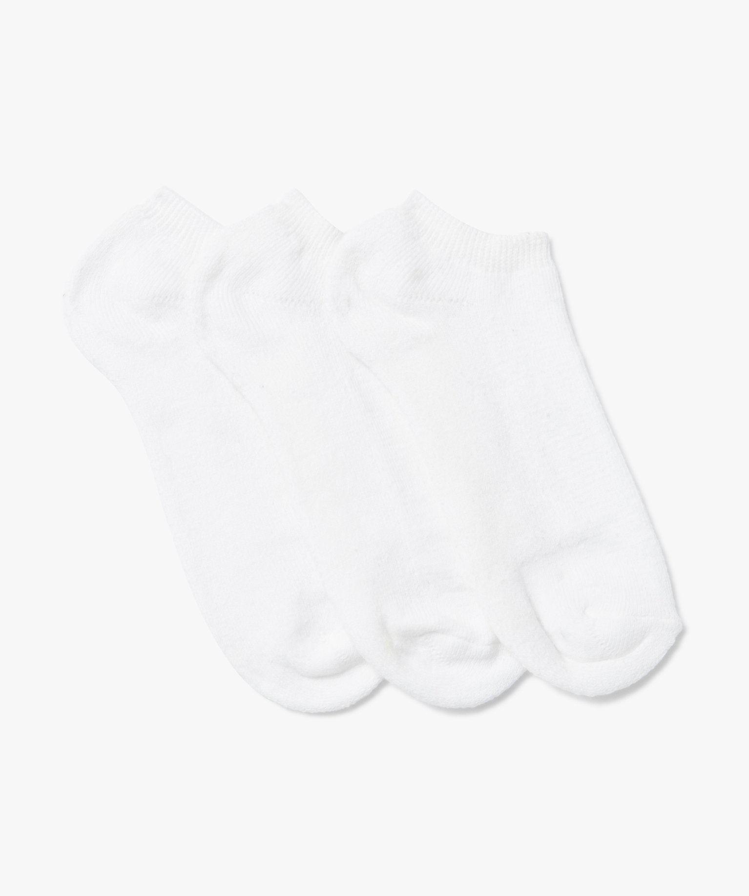 Chaussettes homme ultra courtes unies (lot de 3) blanc | GEMO