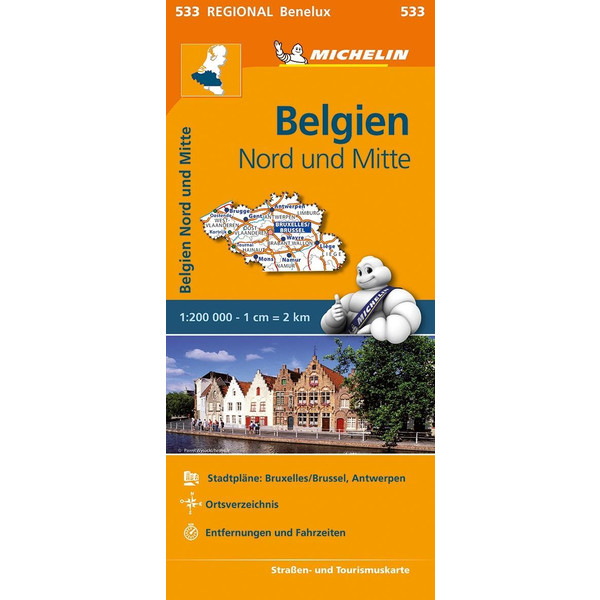 Michelin Belgien Nord und Mitte. 1:200.000 - Straßenkarte