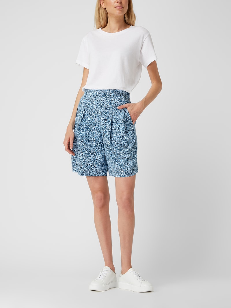 Bermudas aus Viskose in blau