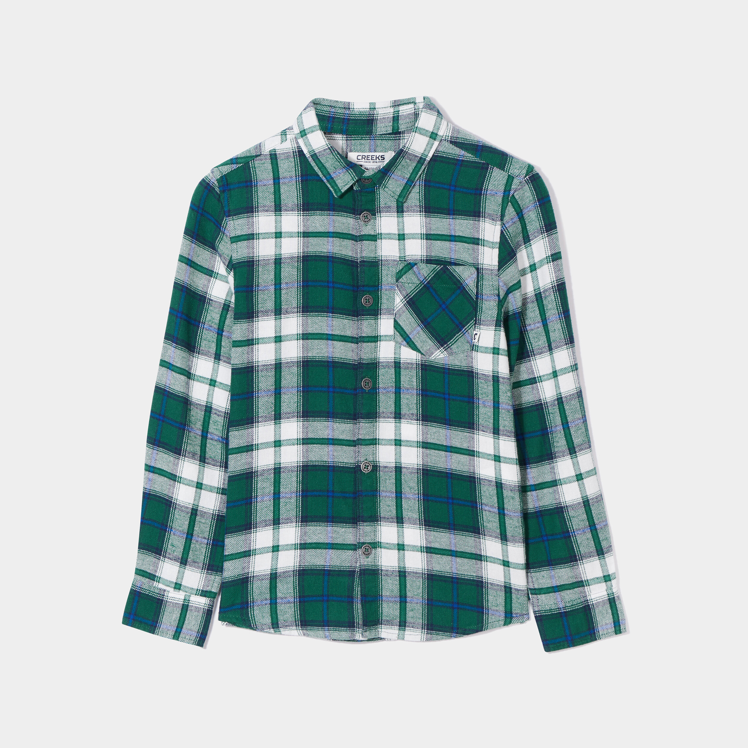 Chemise manches courtes Creeks vert foncé garçon | La Halle