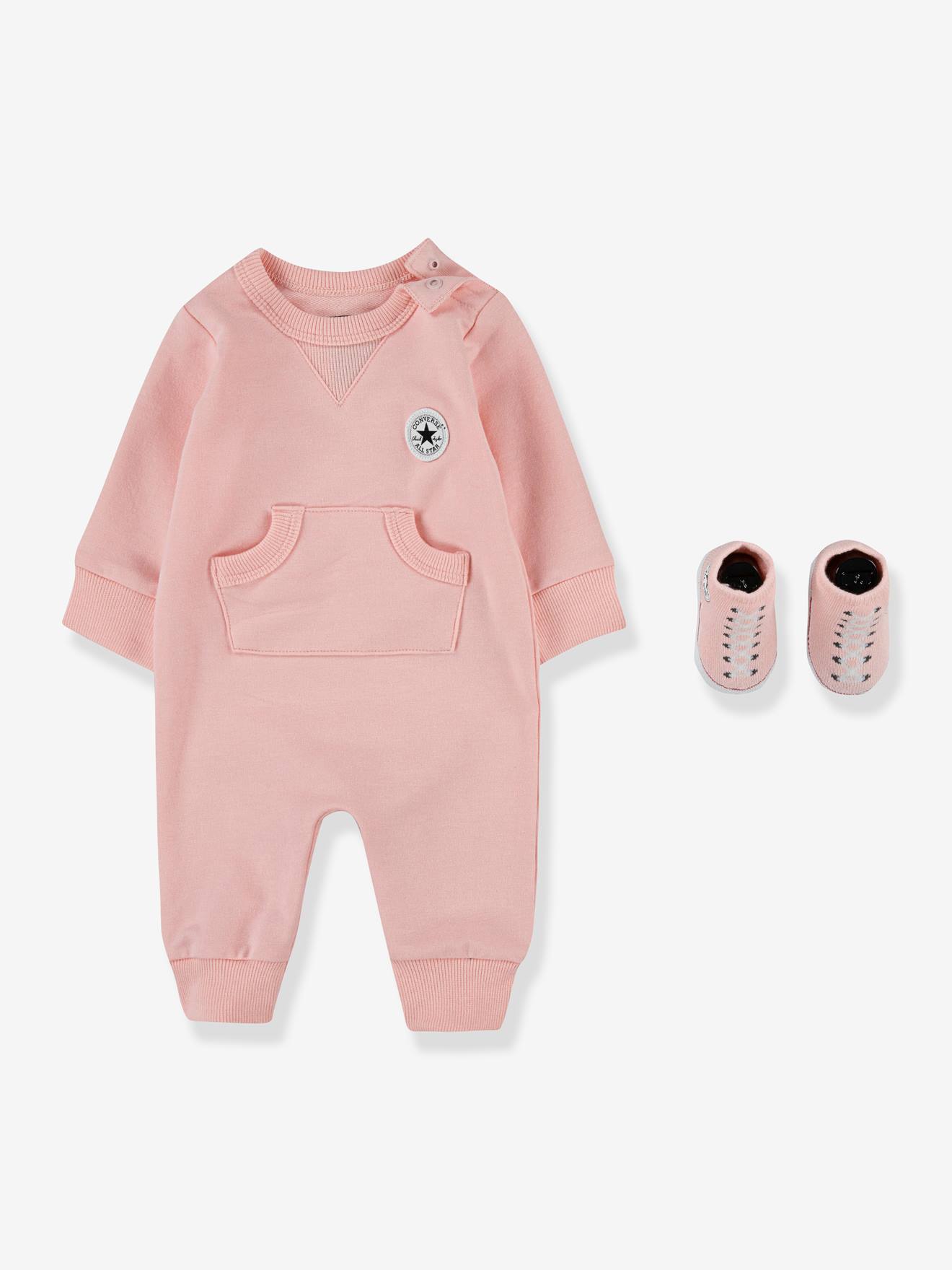 Set 2 pièces combinaison courte + chaussettes Lil Chuck CONVERSE rose pâle
