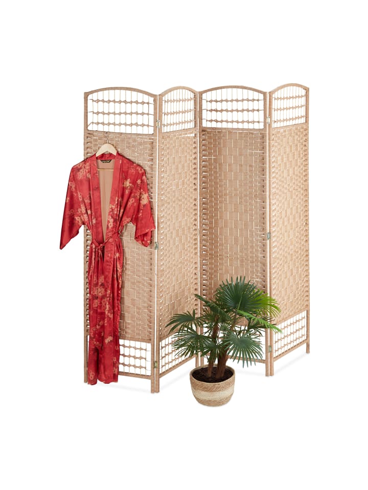 relaxdays Paravent in Natur- (B)180 x (H)180 cm günstig kaufen onesize