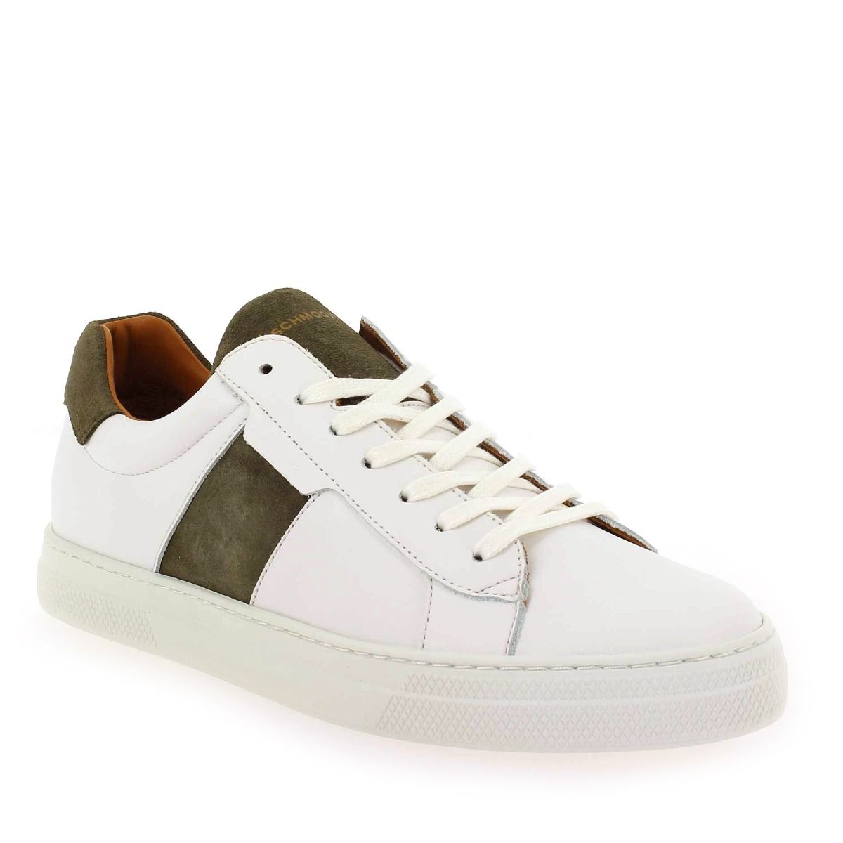 Schmoove  SPARK GANG NAPPA/SUEDE - Blanc Kaki