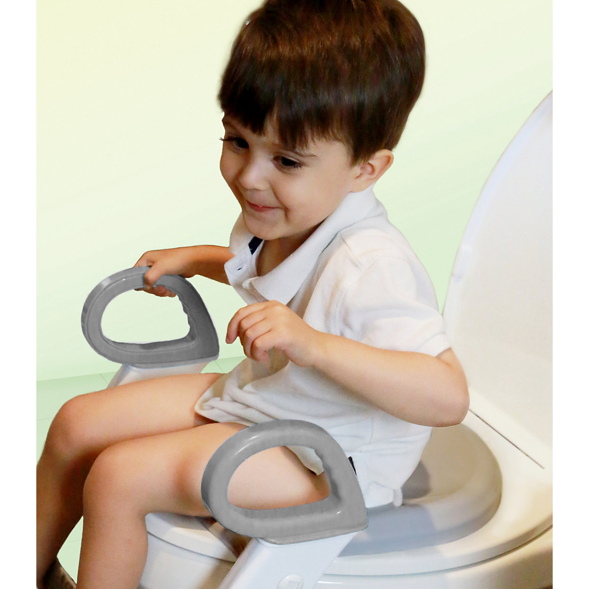 Toilettentrainer, weiß/grau