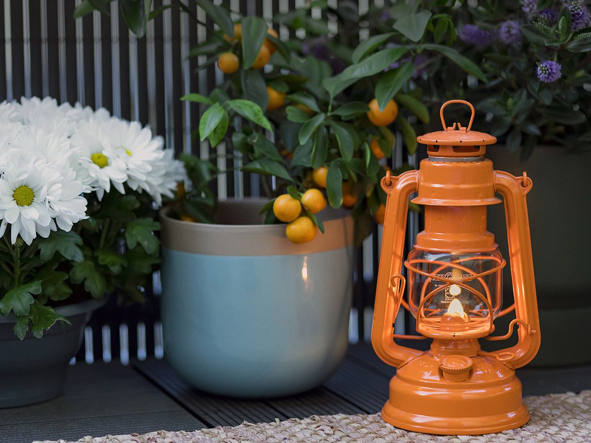 Feuerhand Baby Special 276 Pastel Orange Sturmlaterne