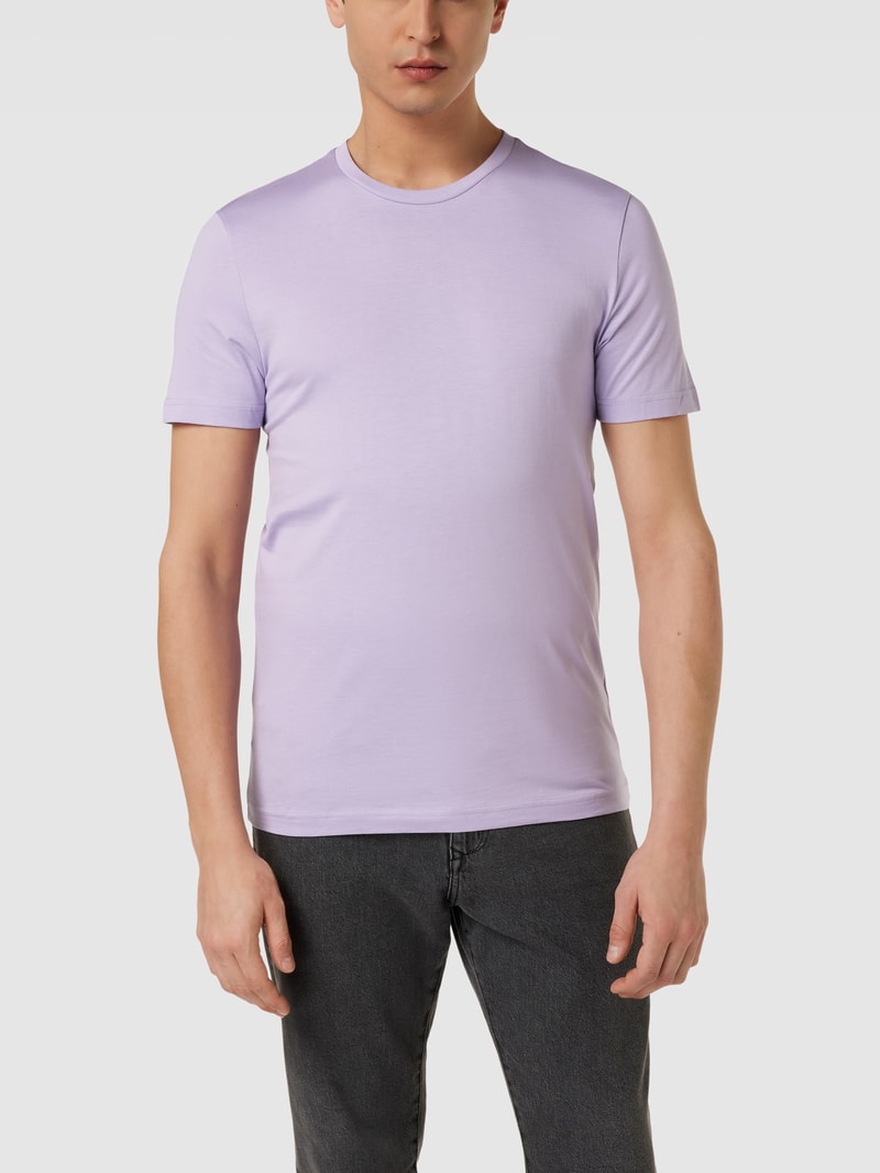 T-Shirt mit Rundhalsausschnitt in flieder