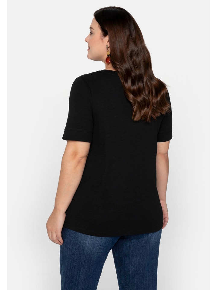 sheego T-Shirt in schwarz günstig kaufen