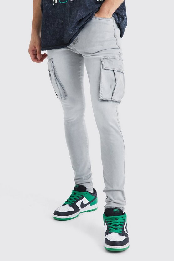 Tall Super Skinny Stretch Cargo-Jeans