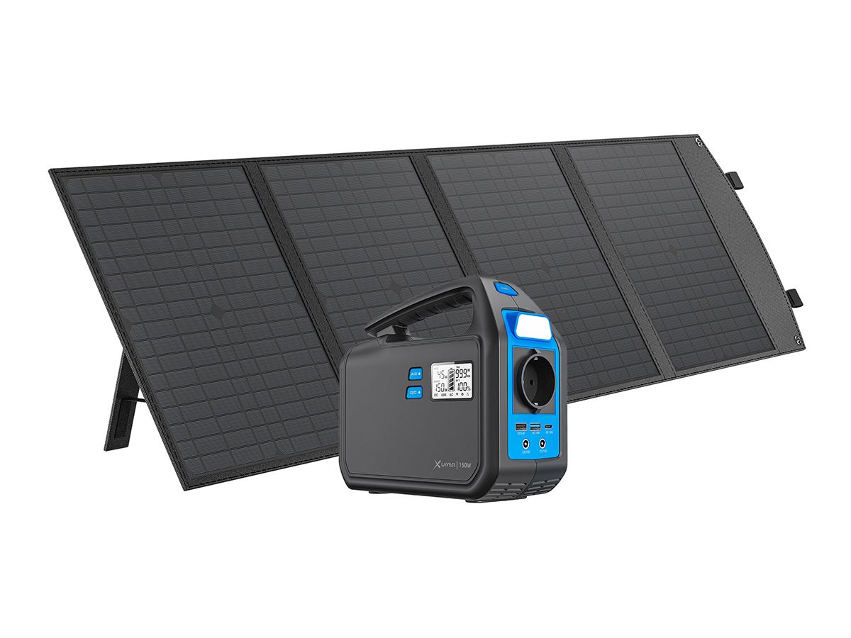 XLayer Bundle 150 Watt Powerstation mit 80W Solar Panel