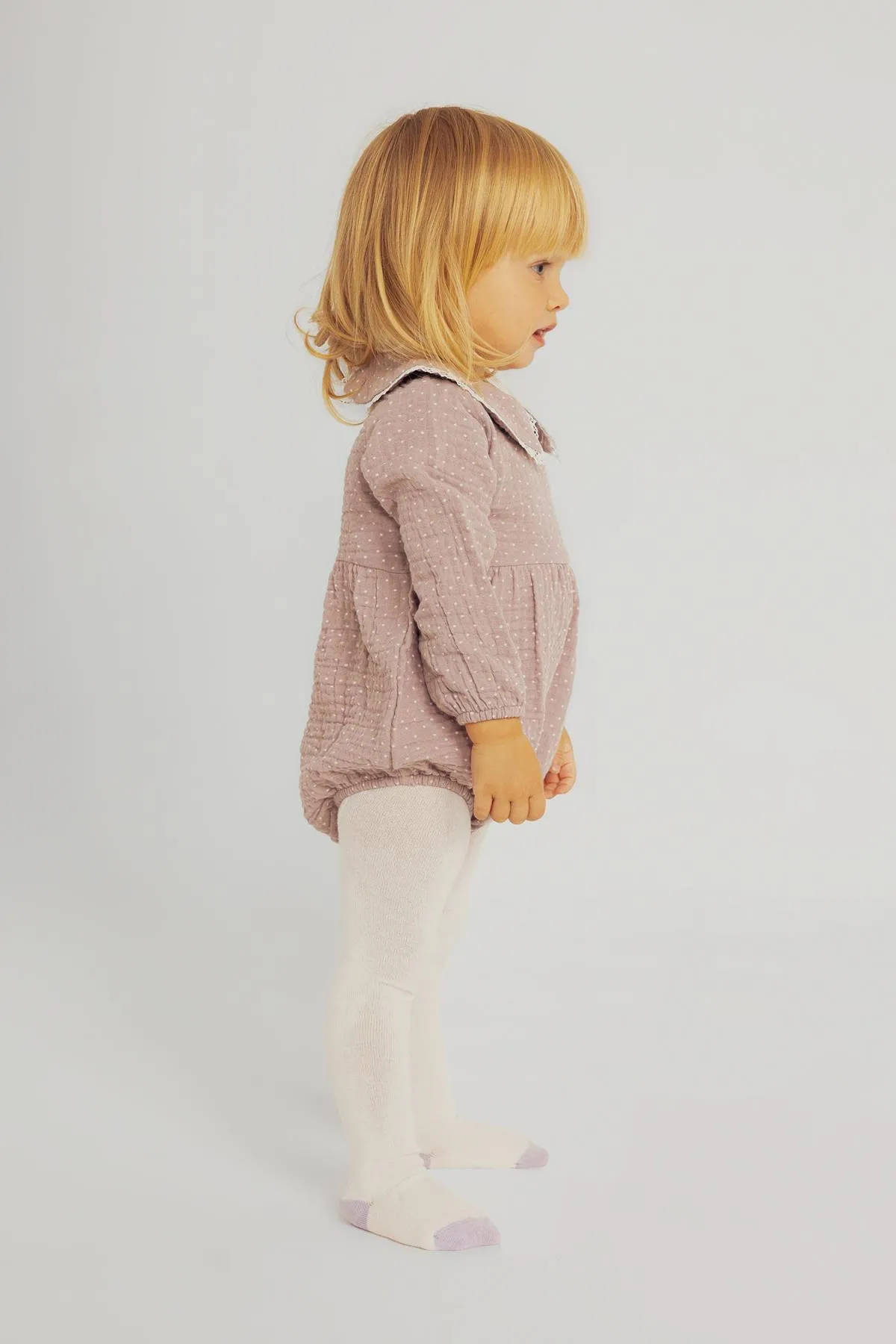 DeFacto  Gepunkteter Musselin-Overall mit Strumpfhosen für Neugeborene im 2er-Set für Babys