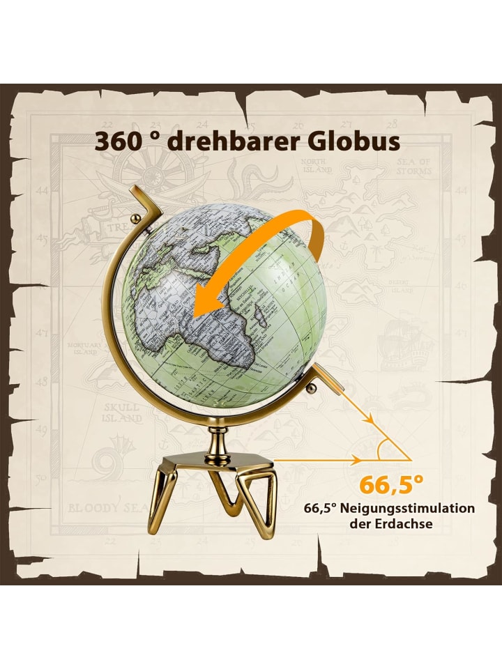 COSTWAY Antiker Globus L in Hellgrün günstig kaufen onesize