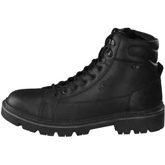 s.Oliver Schnür Boots in schwarz