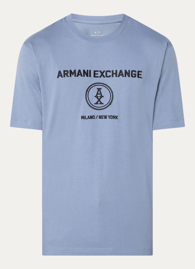 Tricou Armani Exchange cu logo brodat