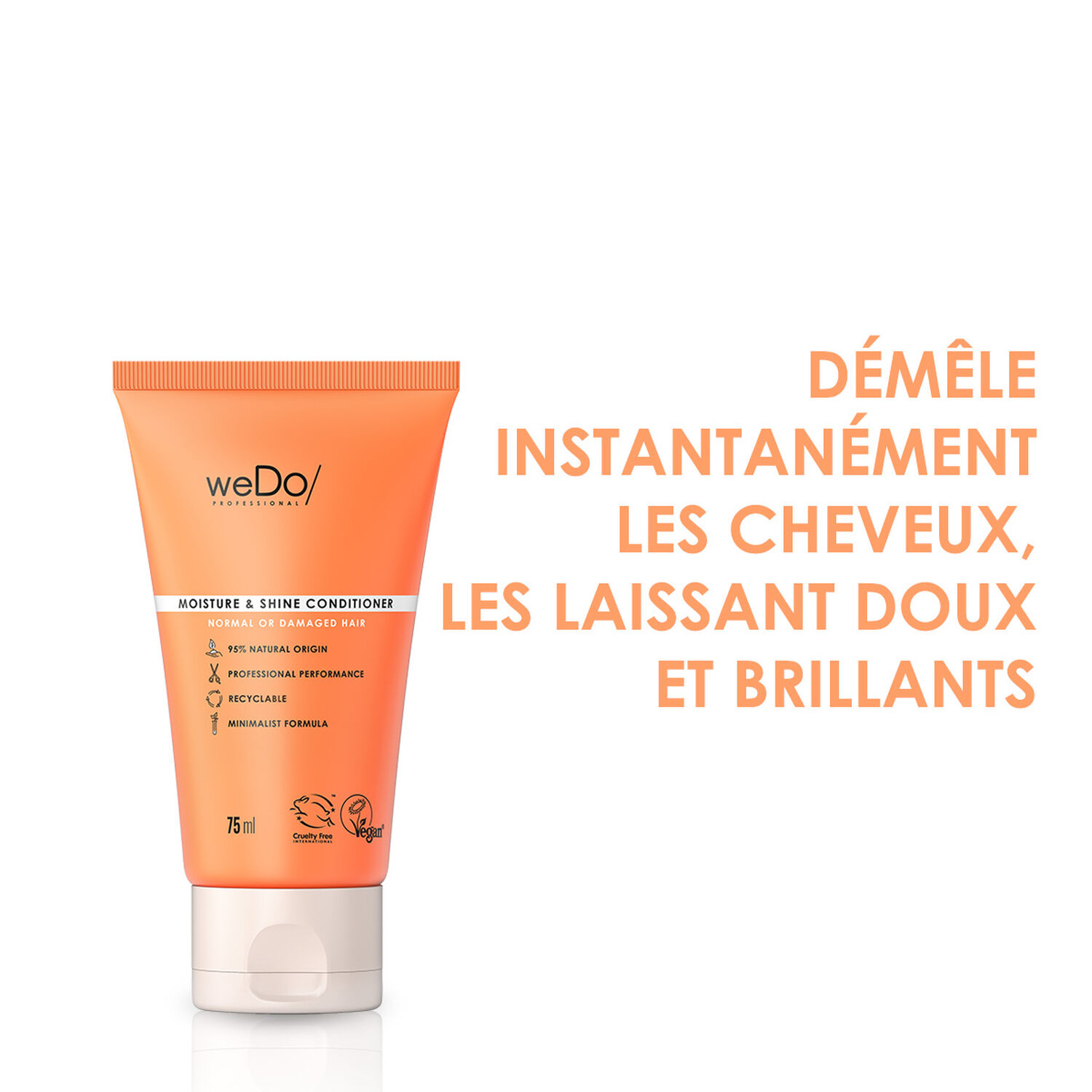 WeDo Après-shampoing Vegan Hydratation et Brillance - Cheveux Normaux et Abîmés