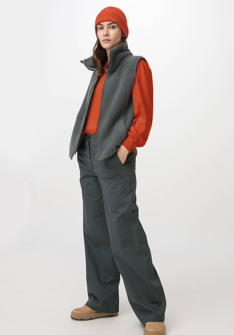 Wollfleece Weste aus reiner Bio-Merinowolle
