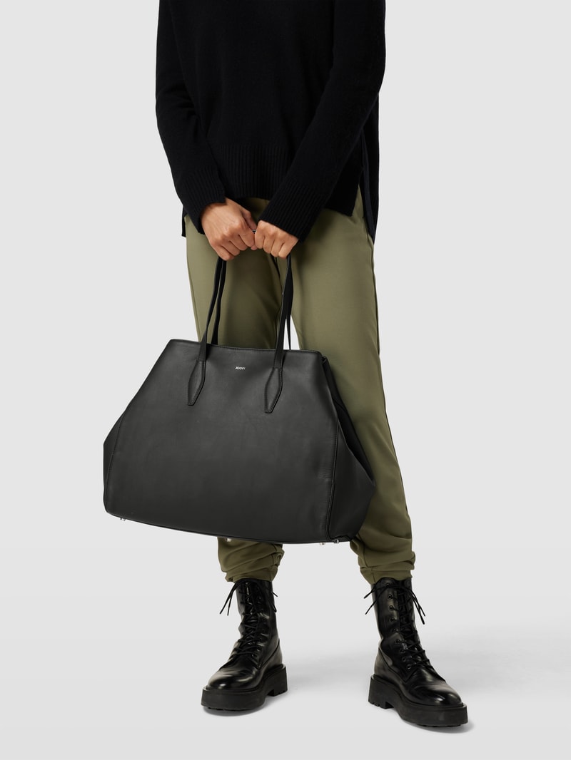 Shopper mit kurzen Henkeln in schwarz