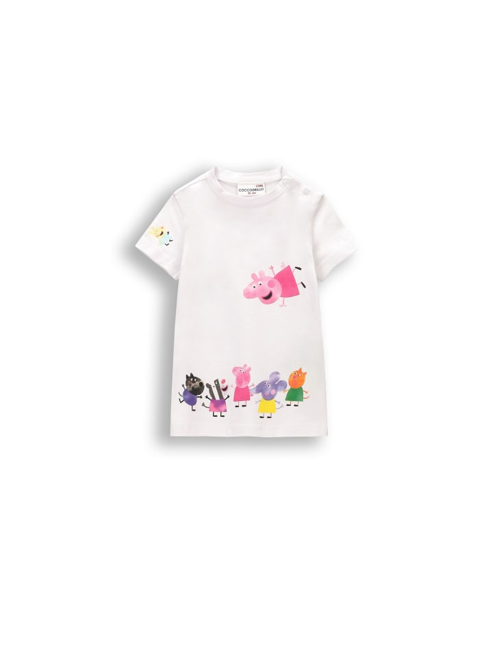 Coccodrillo T-Shirt mit kurzen Ärmeln in weiß günstig kaufen