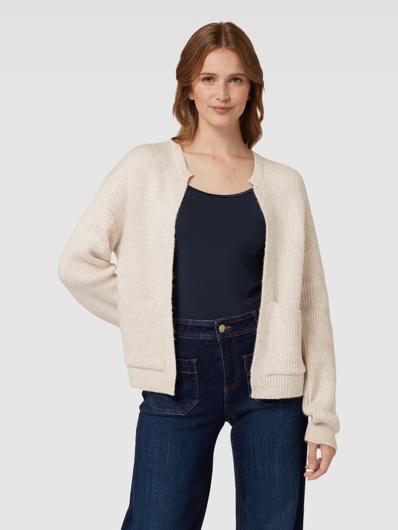 Cardigan mit seitlichen Taschen in beige