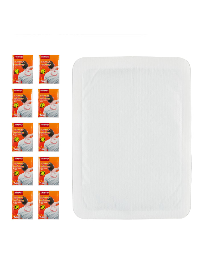 relaxdays 10 x Wärmepads in Weiß günstig kaufen onesize