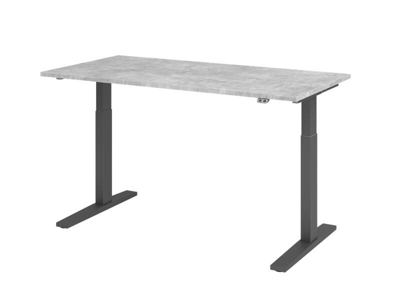 Hammerbacher Sitz-Stehschreibtisch VXMKA16/M/G Grau 1.600 x 800 x 1.200 mm