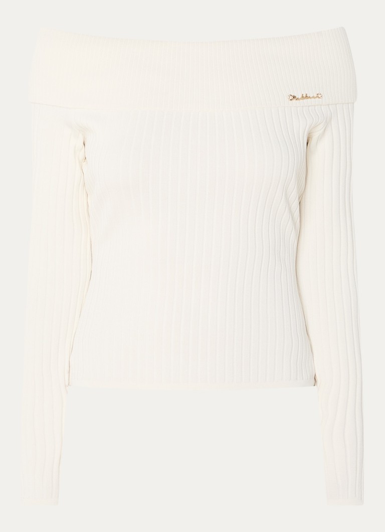 NIKKIE Haledon ribbed knit top with logo