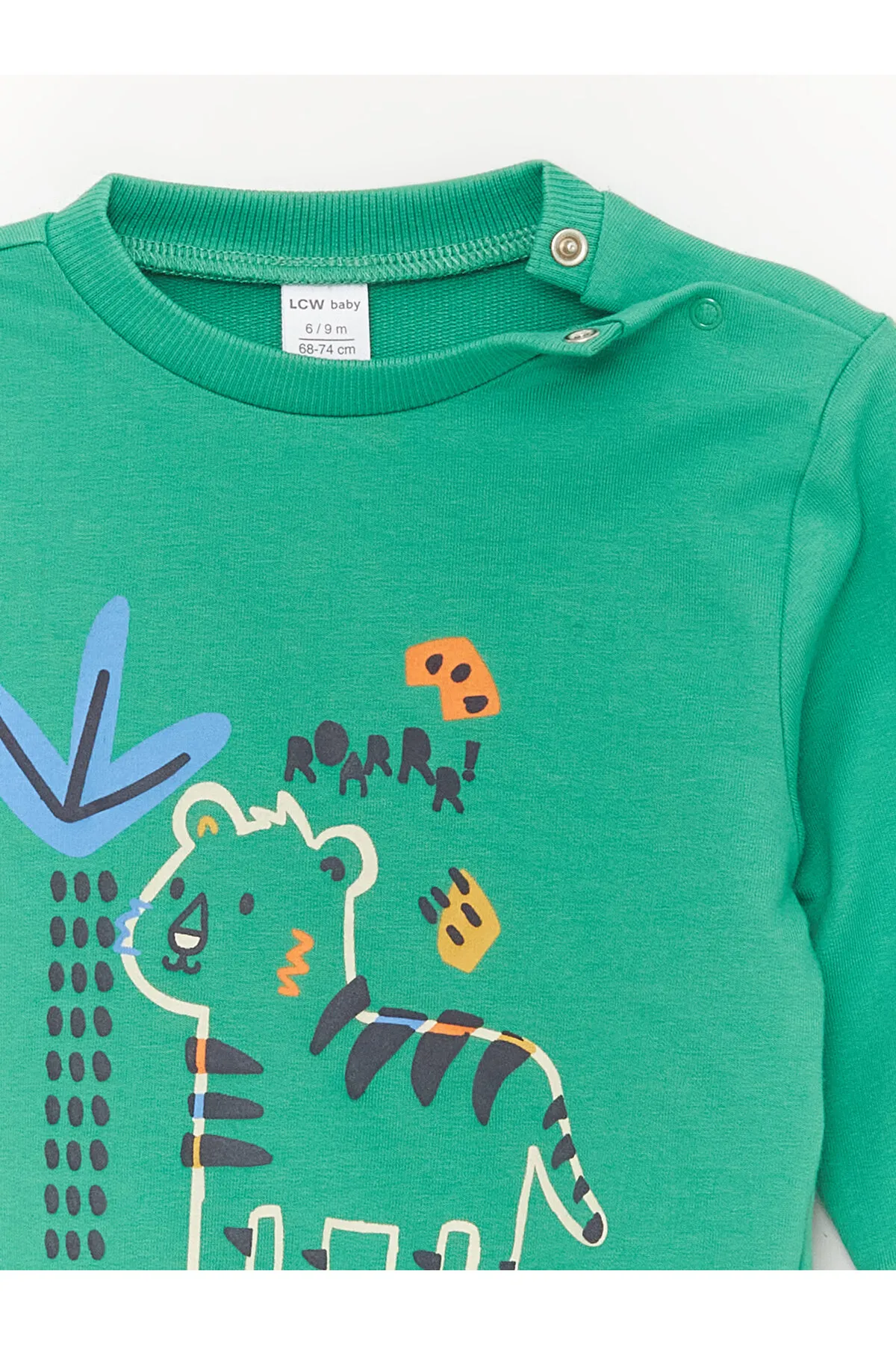 LC Waikiki  Bedrucktes Rundhals-Sweatshirt und Trainingshose für Babys im 2er-Pack