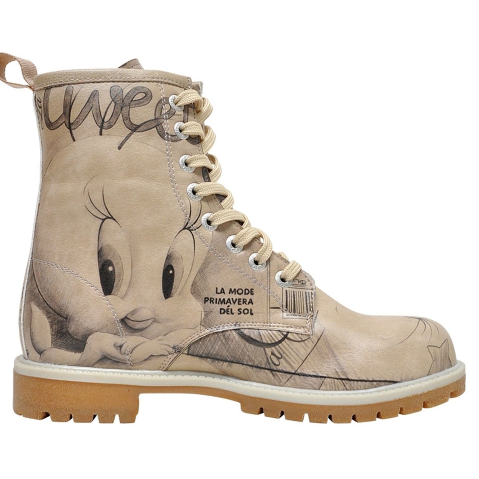 DOGO Tweety Sketch Schnürboots Vegan