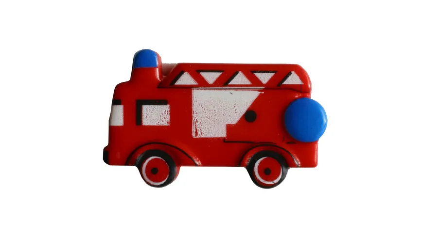 Dill Feuerwehrautoknopf mit Öse Ø 23mm 2er Pack rot