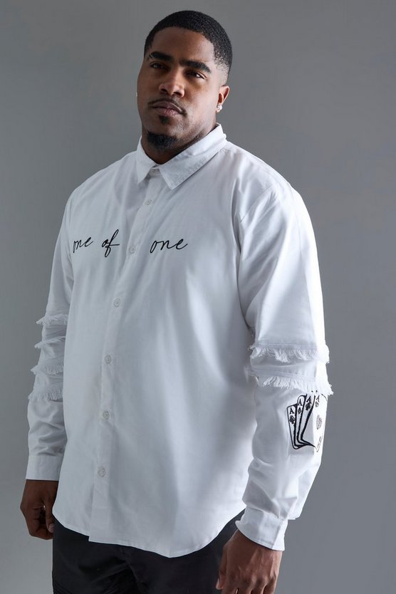 Plus Longsleeve One Of One Embroidered Shirt
