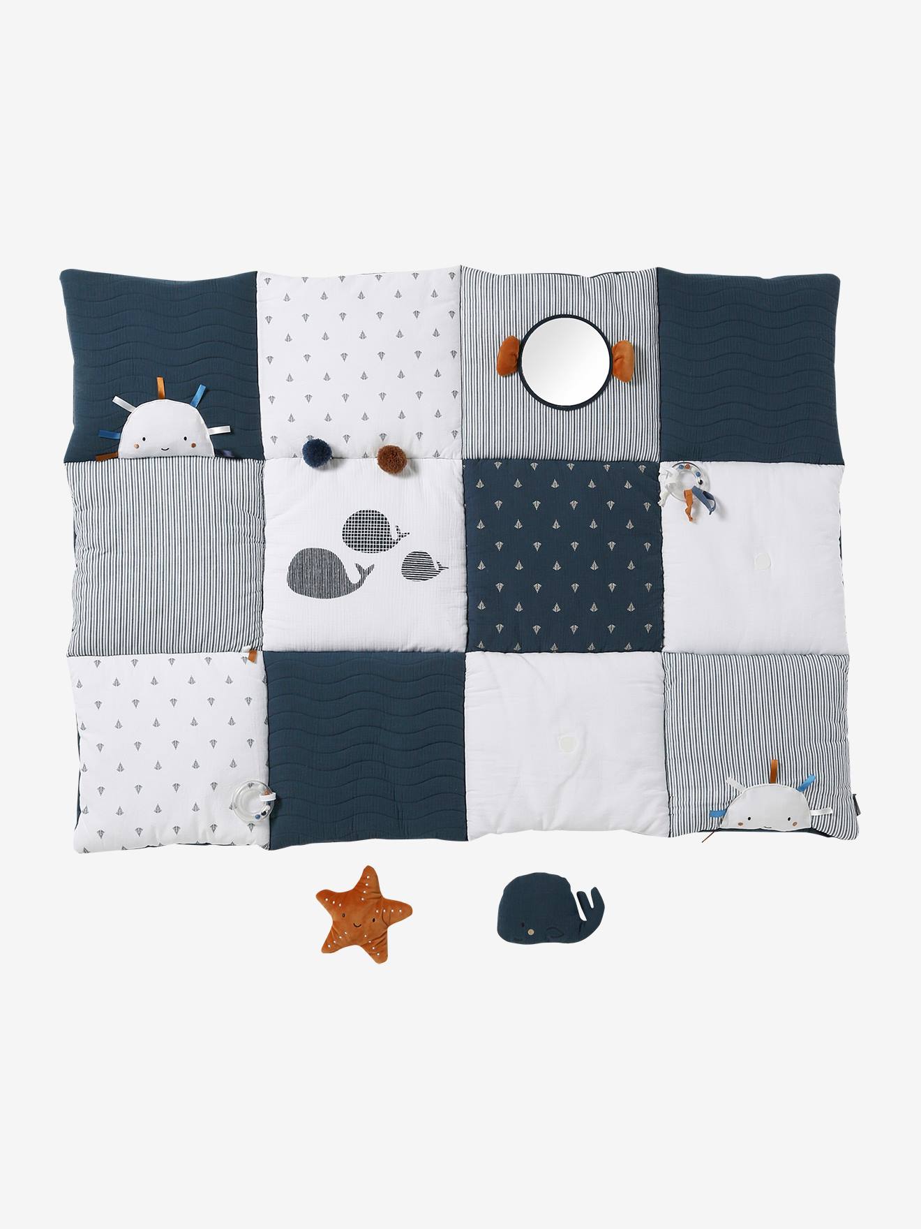 Vertbaudet Baby Activity-Decke - blau/navy sea