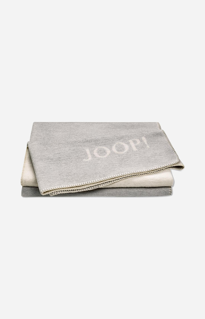 Wohndecke JOOP! MELANGE-DOUBLEFACE in Stein-Silber