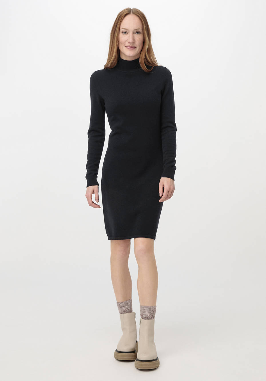 Strickkleid aus Bio-Merinowolle mit Kaschmir