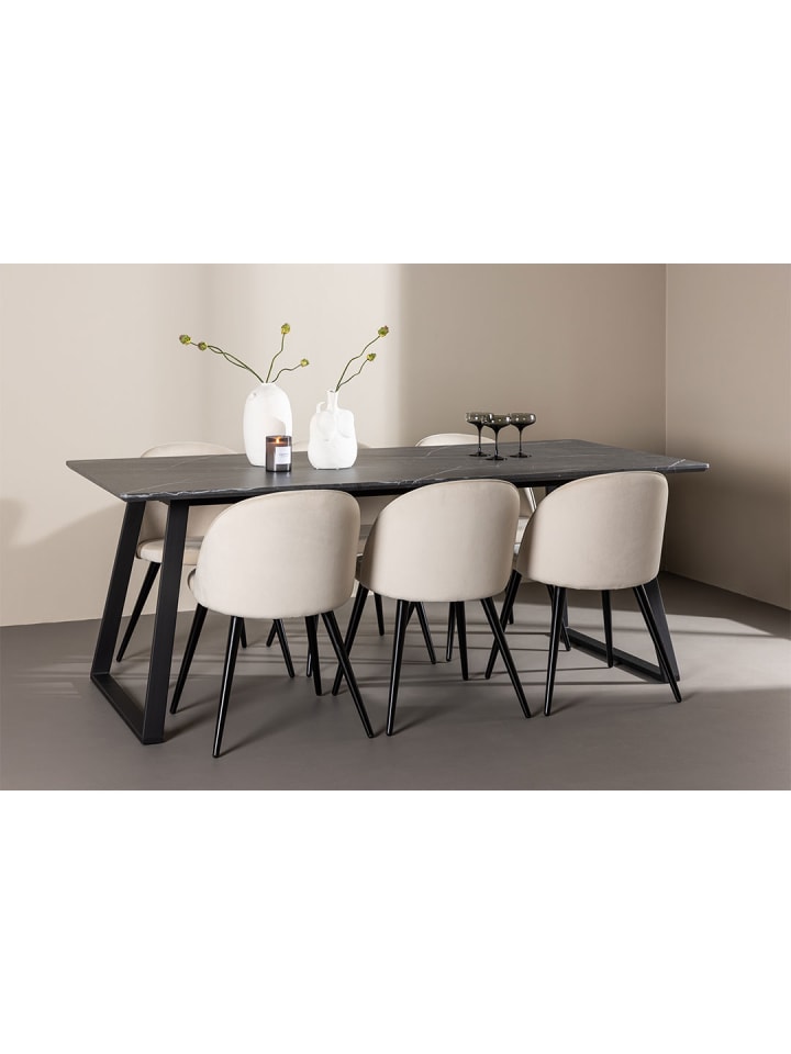 ebuy24 Essgruppe Malaga (7-teilig) Beige 200 x 90 cm günstig kaufen onesize