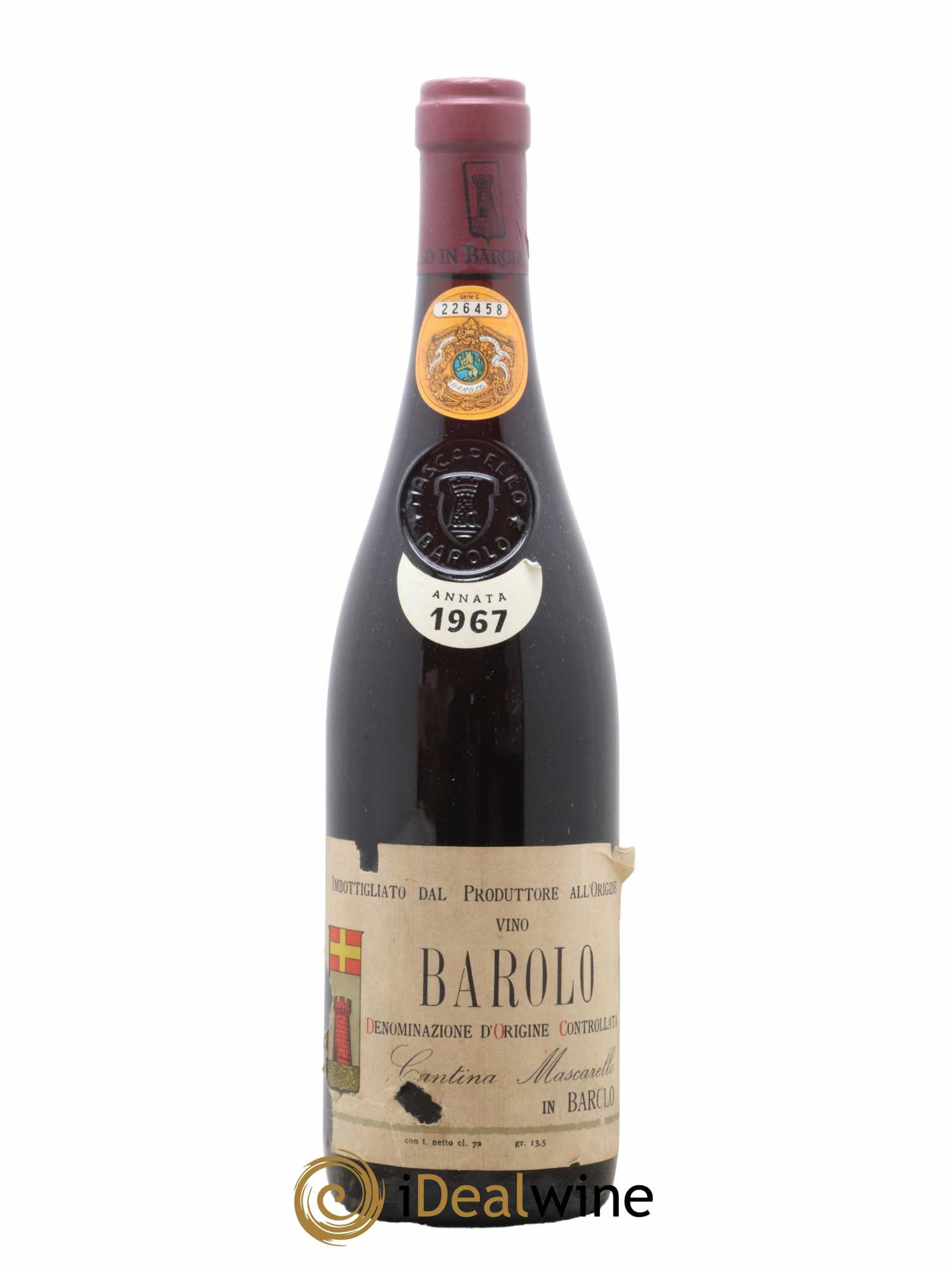 Barolo DOCG Bartolo Mascarello  1967 - Lot de 1 Bouteille