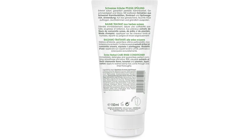 RAUSCH Spülung Pflege Schweizer Kräuter 150 ml