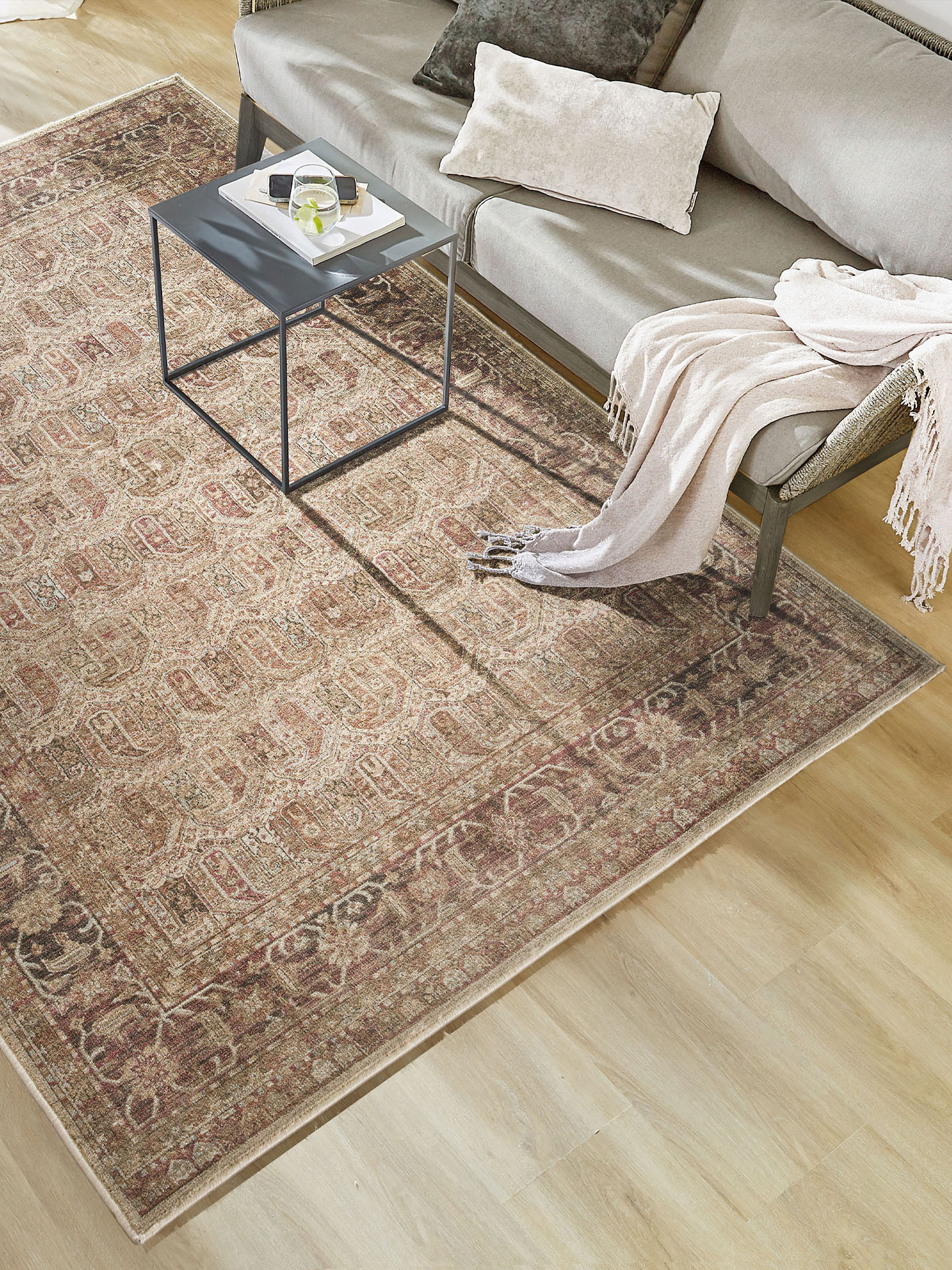 Mahan Vintage-Teppich, Taupe