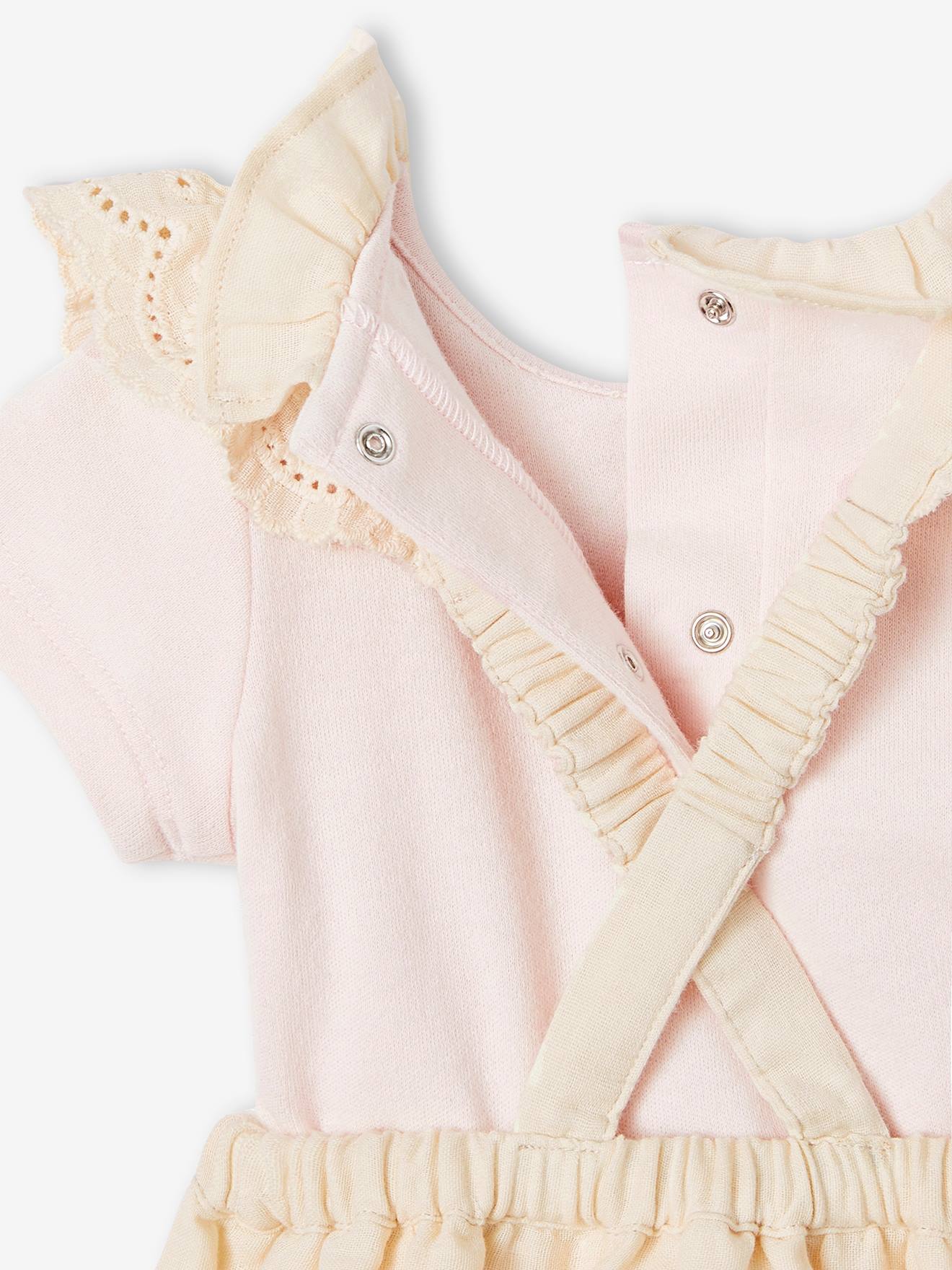 Ensemble bébé robe et son body écru