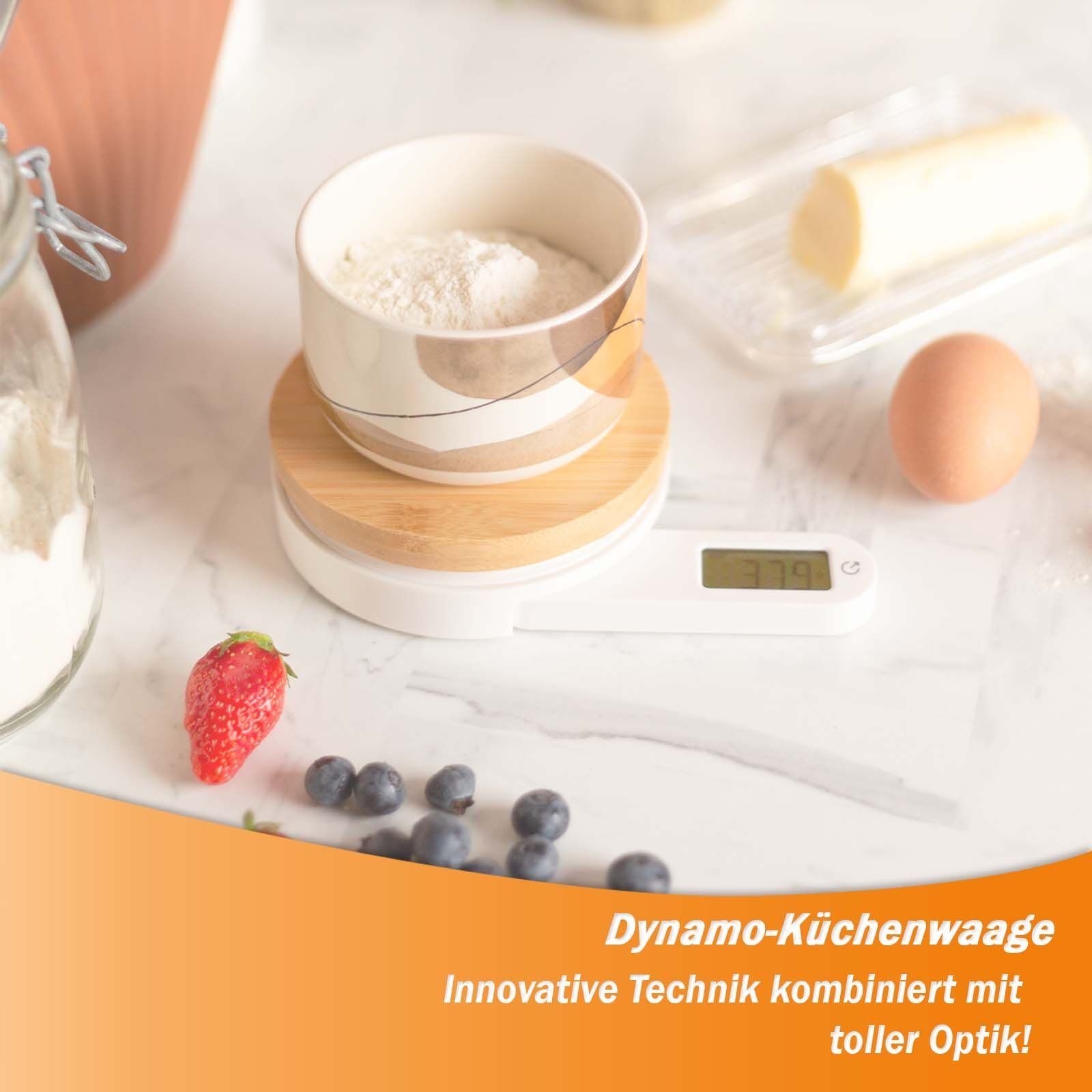 LIVOO Küchenwaage LIVOO Küchenwaage Digitalwaage aus Bambus LCD-Display Tara-Funktion