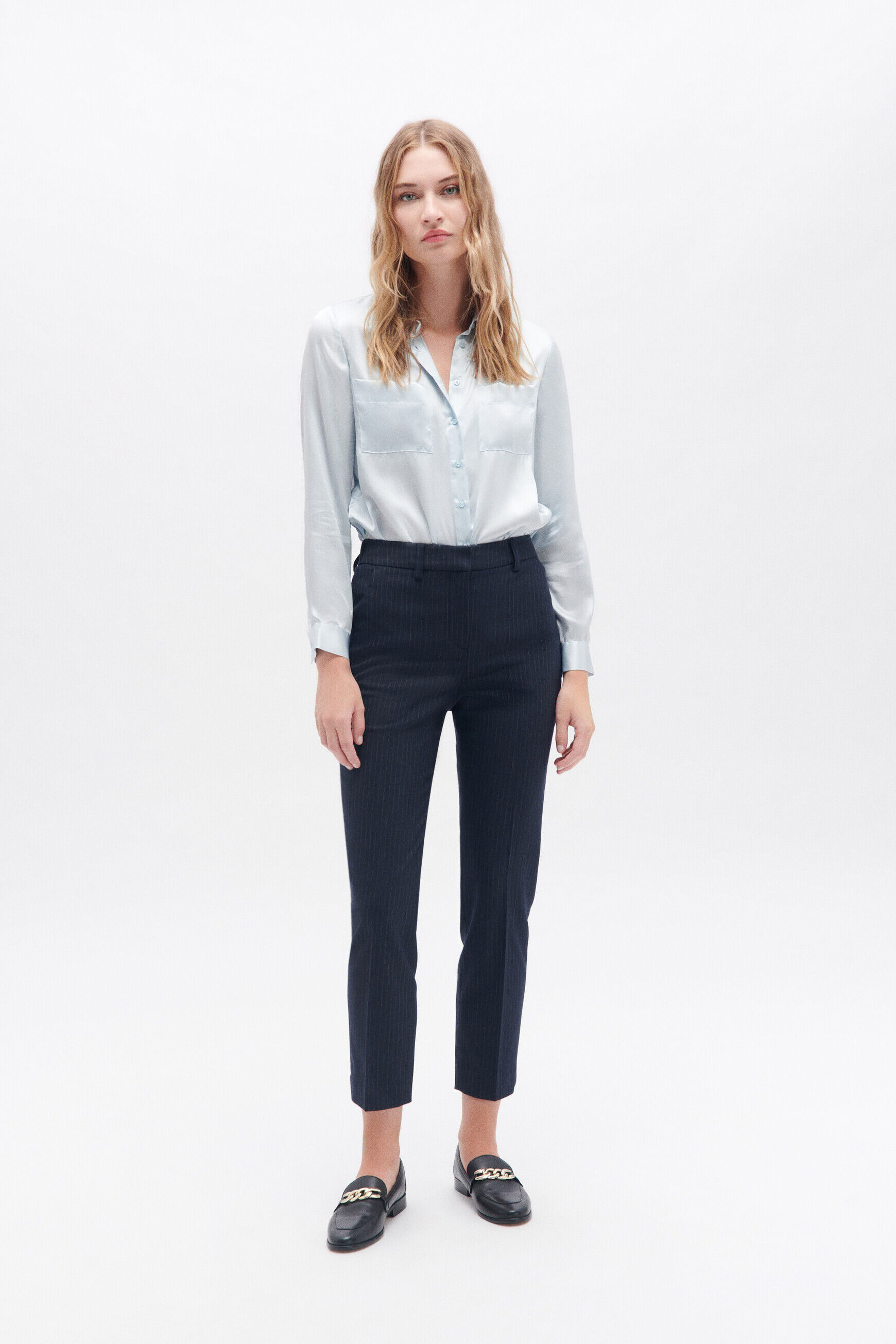 Pantalon psidiko4 bleu marine femme