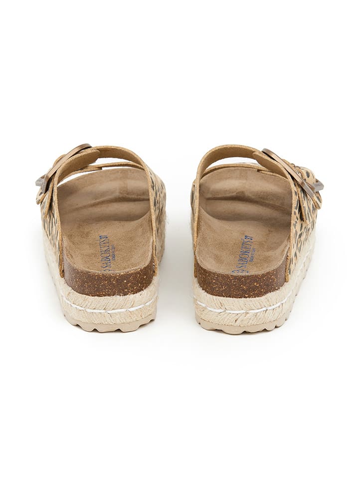 SABOKETS Pantoletten in Beige/ Schwarz günstig kaufen