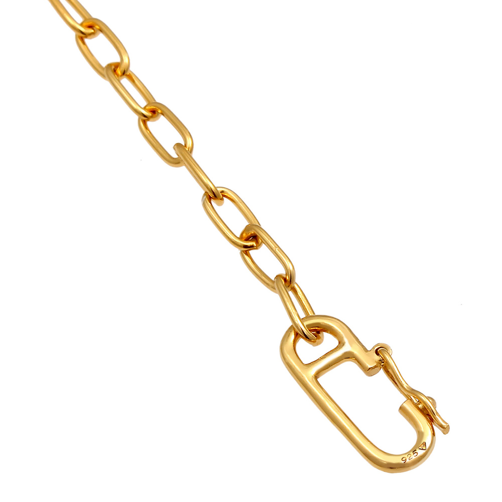 Elli Elli Bracelet Chaîne Ovale à maillons pour dames Tendance ajustable en 925/1000 a Bracelet