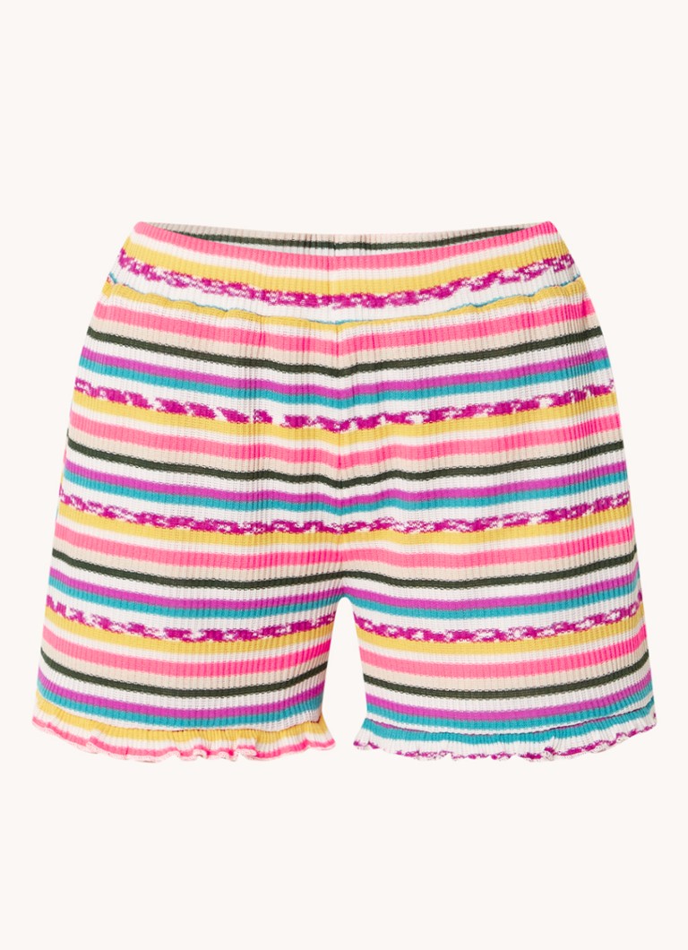 Pantaloni scurți cu dungi și talie înaltă, cu croială dreaptă, de la Refined Department.