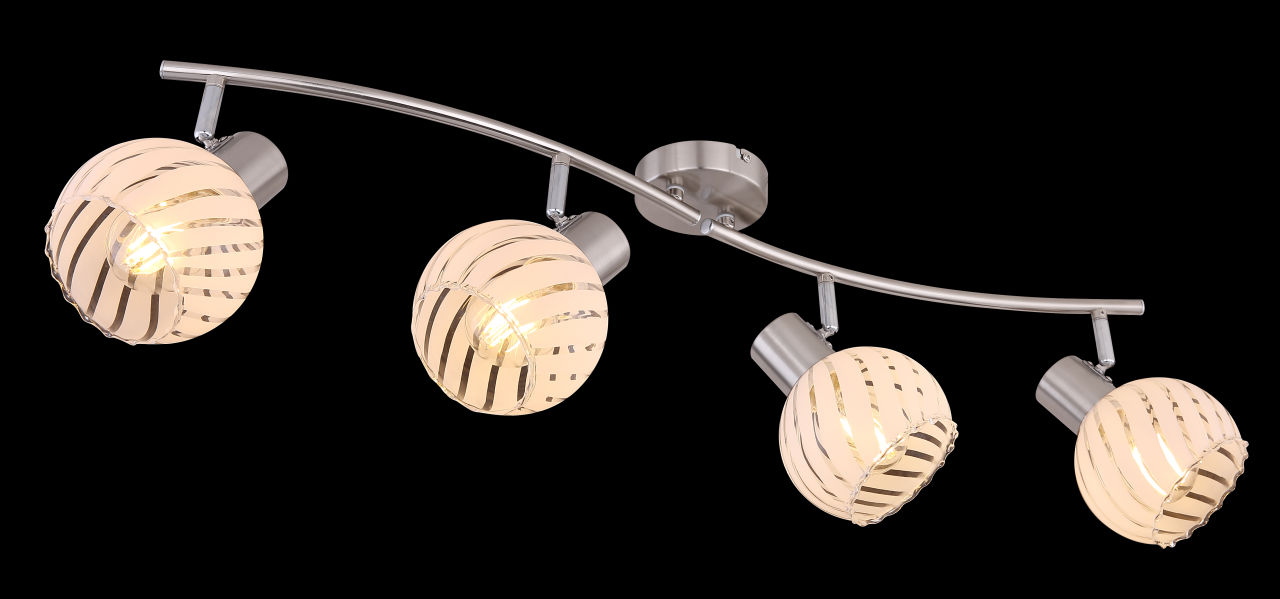 Globo Lighting - WILLY - Strahler Metall Nickel matt, 4x E27