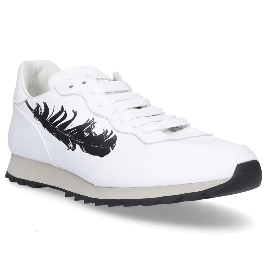 Alexander McQueen - Sneaker low FEATHER Kalbsleder - weiß