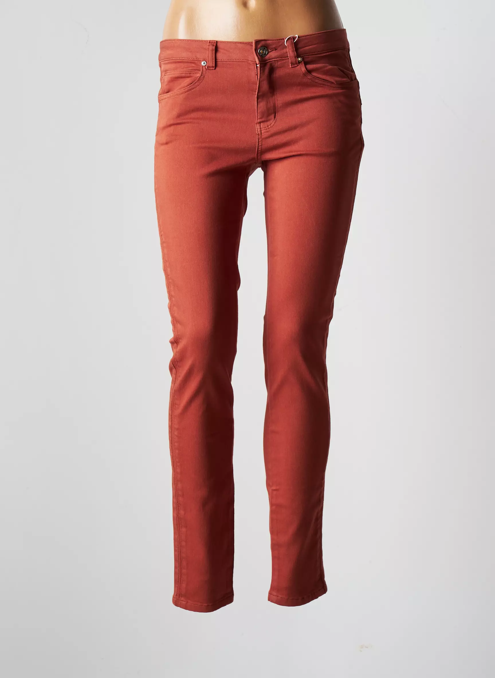 C Est Beau La Vie Pantalons Slim Femme couleur orange