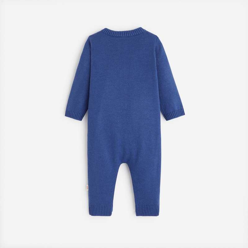 Combinaison bébé mixte bleu marine en tricot Catimini