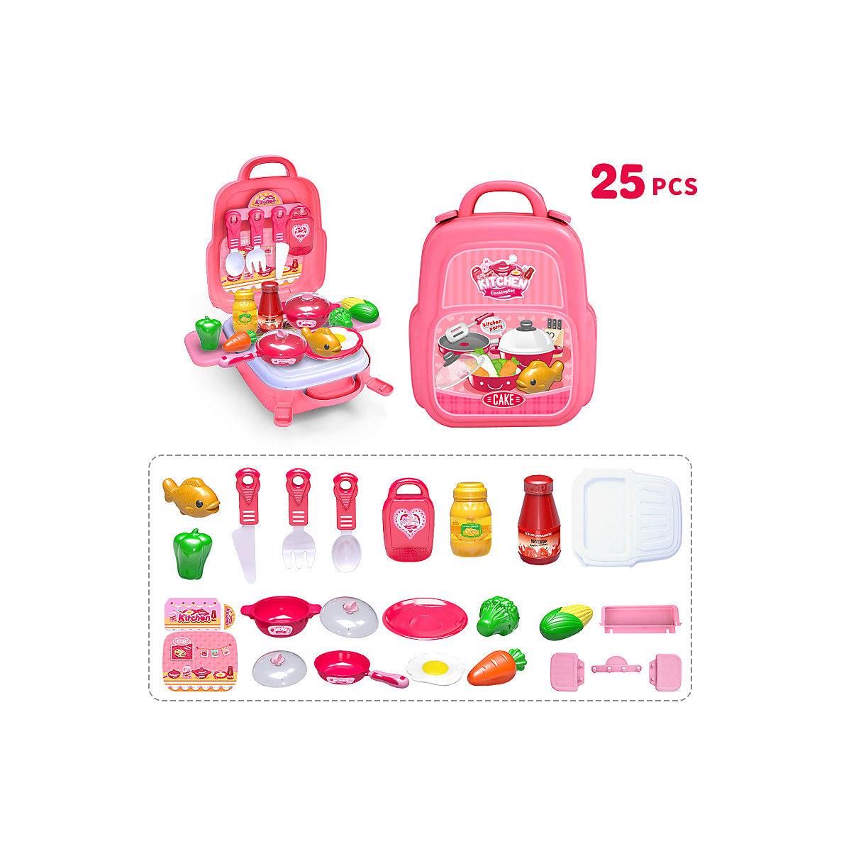Rucksackspielzeug für Kinder Simulations-Spielhaus-Set