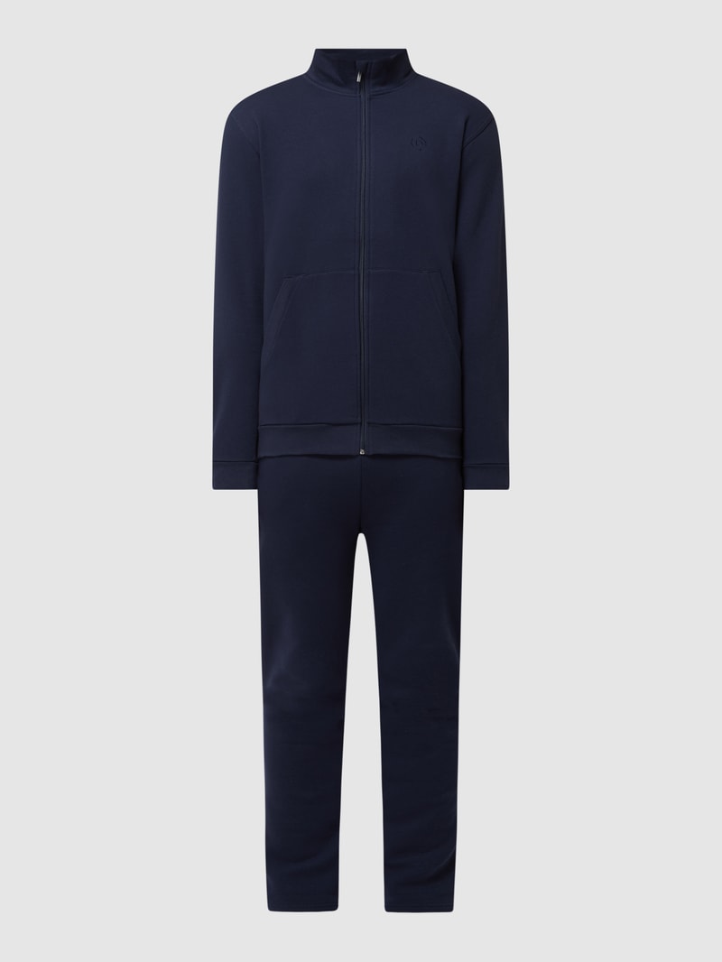 Sweatjacke und Lounge-Hose im Set in dunkelblau