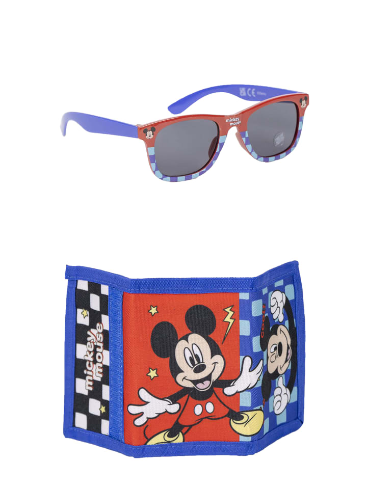 Disney Mickey Mouse 2 tlg. Set: Sonnenbrille mit Portemonnaie in Mehrfarbig günstig kaufen onesize